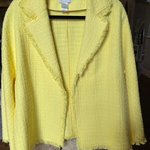Neiman Marcus Exclusive Yellow Fringed Jacket XL
